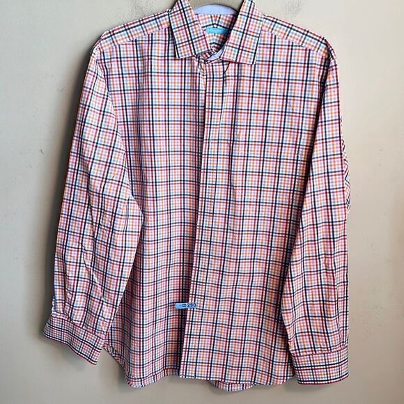 J. McLaughlin Checkered Mens Shirt L - Picture 1 of 6
